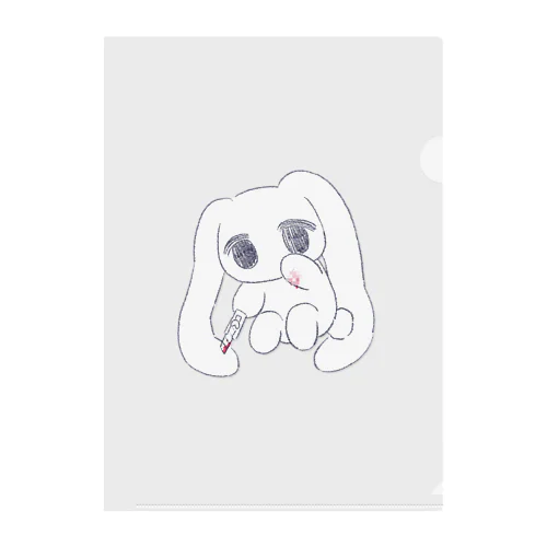 しんどみうさぎちゃん Clear File Folder