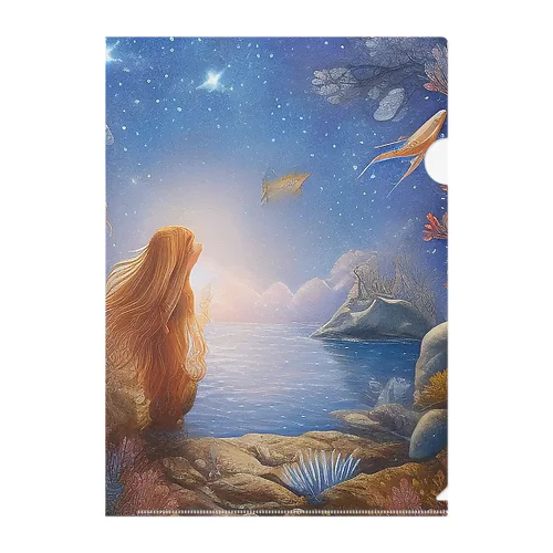 海底の人魚 Clear File Folder