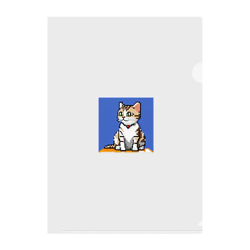 ドット絵アメリカンショートヘア Clear File Folder