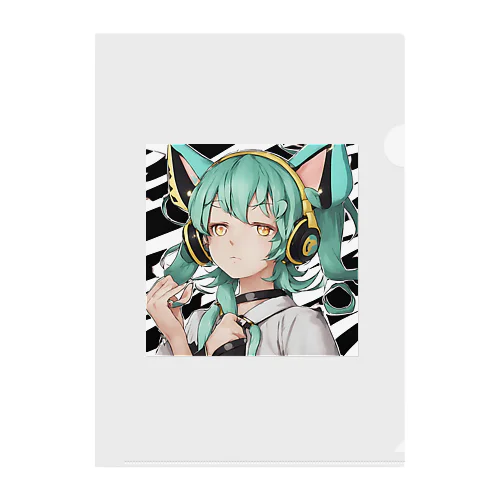 VOCALOID風 猫耳ちゃん Clear File Folder