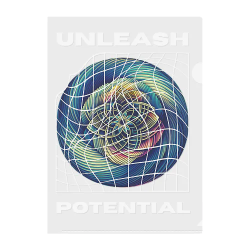 "Unleash Potential" Graphic Tee & Merch Clear File Folder