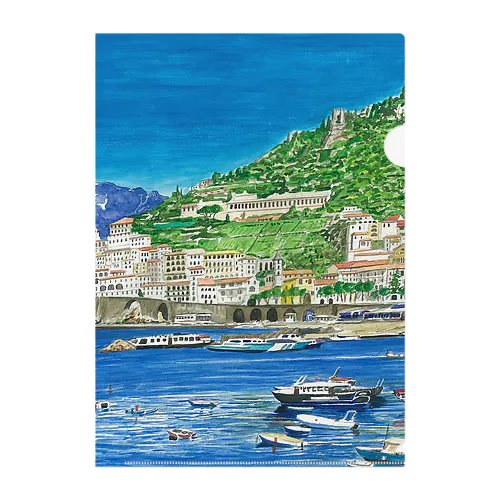 イタリアの港の風景 Clear File Folder