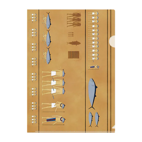 半魚人TUNA　古代壁画編 クリアファイル