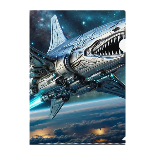 サメの宇宙船 Clear File Folder