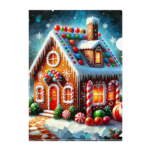 Christmas Candy House Clear File Folder