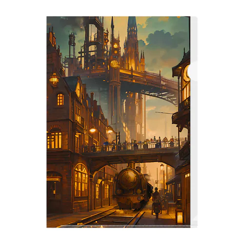 Steampunk Journey　〜ノスタルジア溢れる蒸気機関の世界の旅〜　No.1「Steampunk Journey」 Clear File Folder