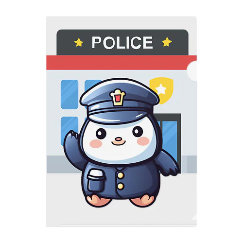 ペンギン警察官 Clear File Folder