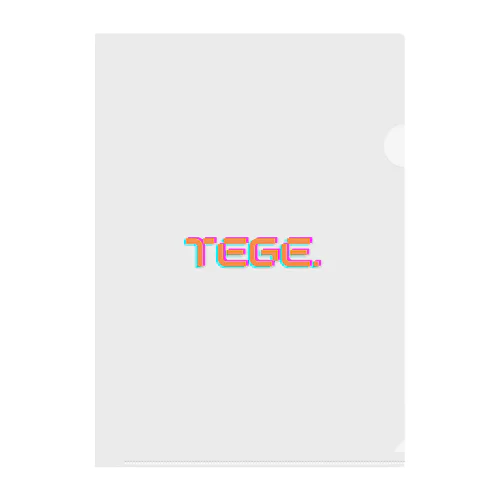 TEGE. クリアファイル