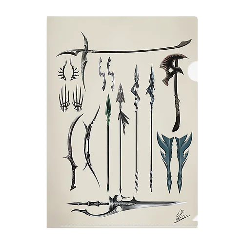 武器庫グッズ Clear File Folder