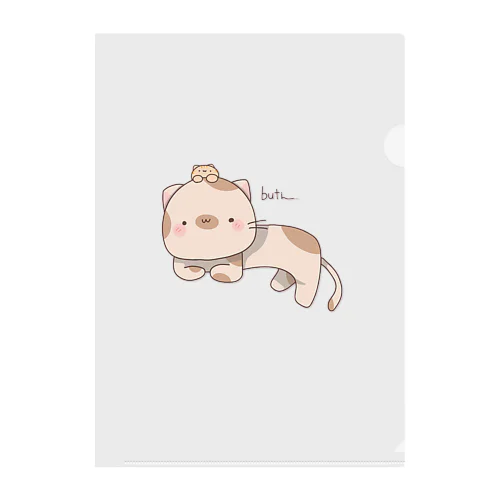 ぶちと子ねこ Clear File Folder