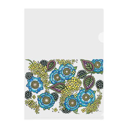Yellow Lilac Clear File Folder