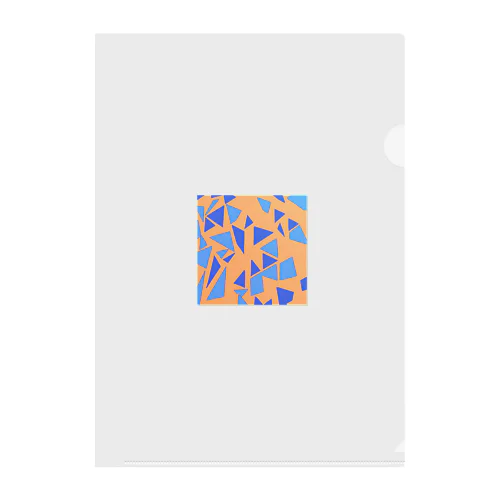 teal orange Clear File Folder