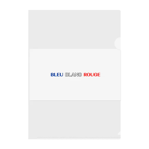 BLEU BLANC ROUGE Clear File Folder