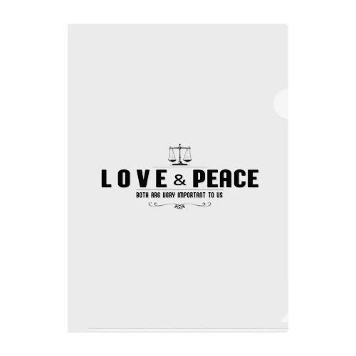 つりあう天秤（LOVE & PEACE) Clear File Folder