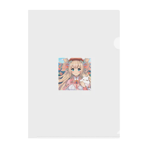 ほわほわガール Clear File Folder