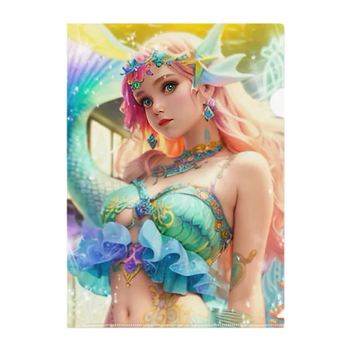 cutie  mermaid REINA Clear File Folder