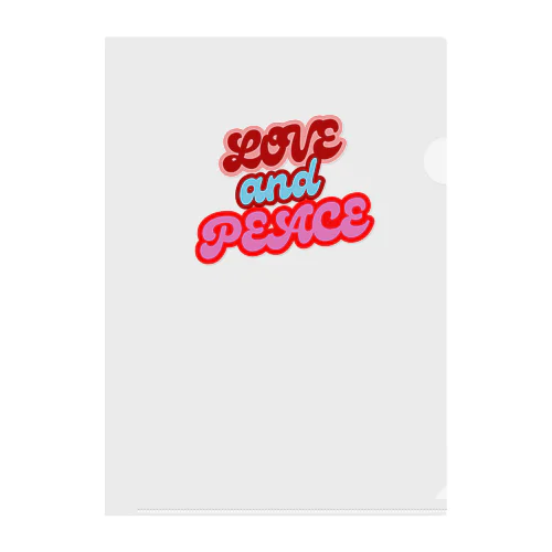 loveandpeaceカラフル Clear File Folder