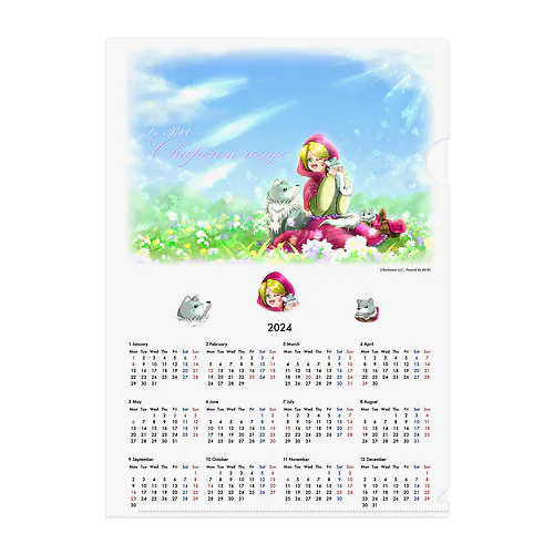 赤ずきんちゃんカレンダー 2024 Clear File Folder