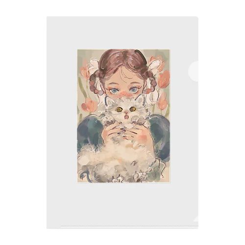 ねこ吸い🐈 Clear File Folder