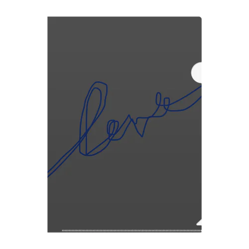 Charcoalgray ✖️ Blue Logoart Clear File Folder