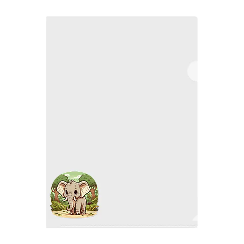 elephant【ビンテージアニマル】 Clear File Folder