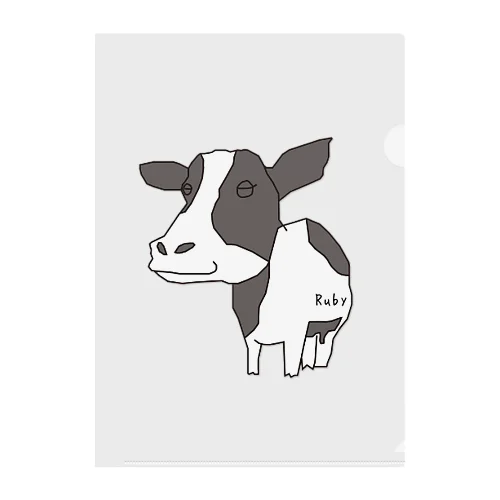 Rubyホルスタイン牛さんロゴ クリアファイル
