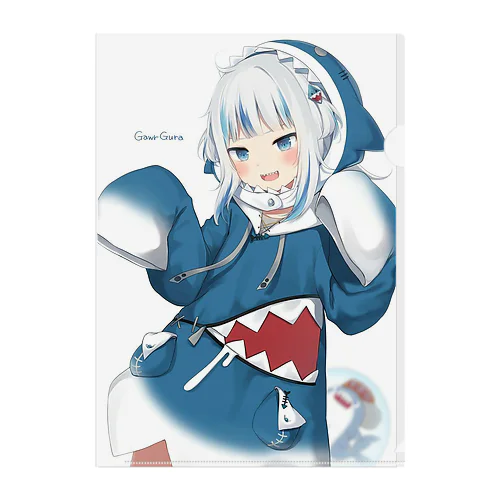 Hololive gawr guraのグッズです(非公式) Clear File Folder