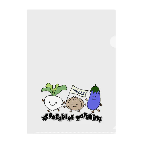 vegetables marching Clear File Folder