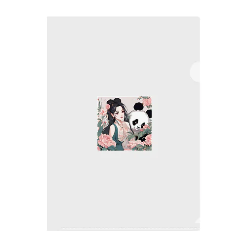 美女とパンダ Clear File Folder