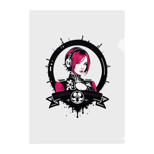 Cyberpunk DJ girl Clear File Folder