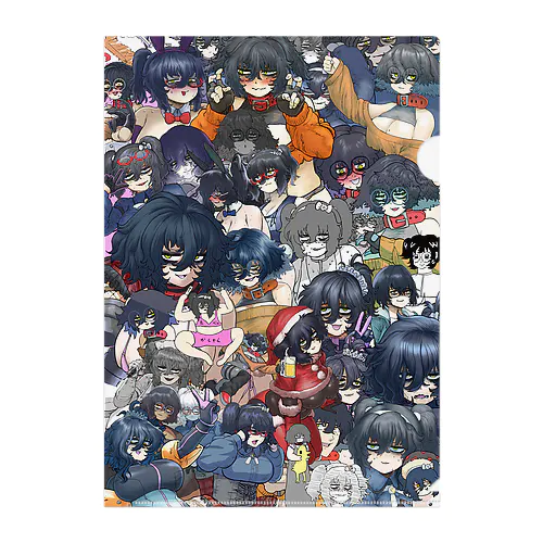 静ブロちゃんいっぱいグッズ Clear File Folder