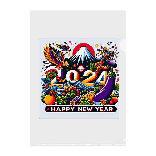 2024年　ハッピーニューイヤー Clear File Folder