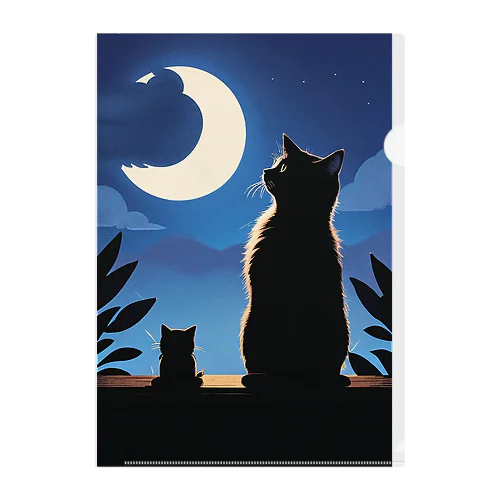 月夜と黒猫 Clear File Folder