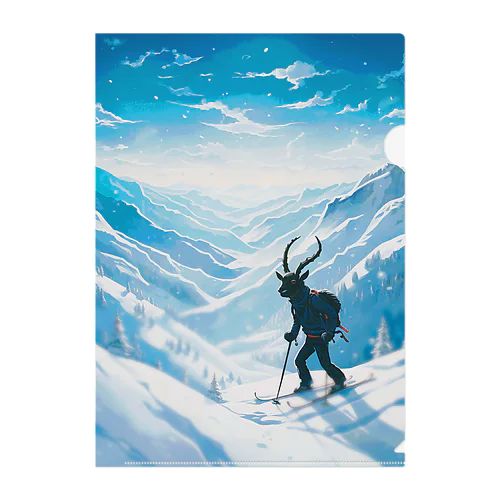 うらないしクロヤギと冬の山 Clear File Folder
