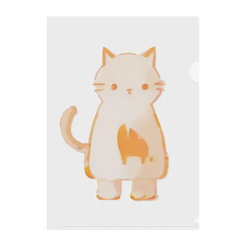 こぼしちゃったねこ Clear File Folder