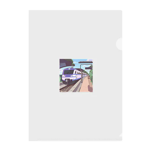 軽快で洗練されたモダン鉄道 Clear File Folder