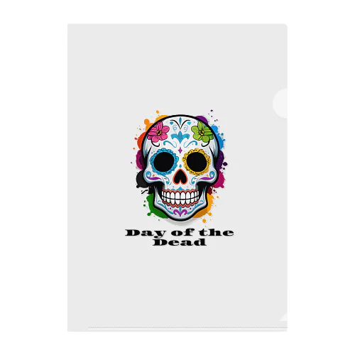 Day of the Dead スカル Clear File Folder