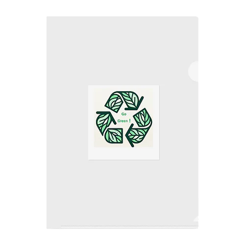 Go Green! Clear File Folder