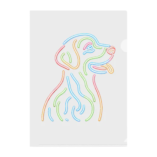 The dog the neon Clear File Folder