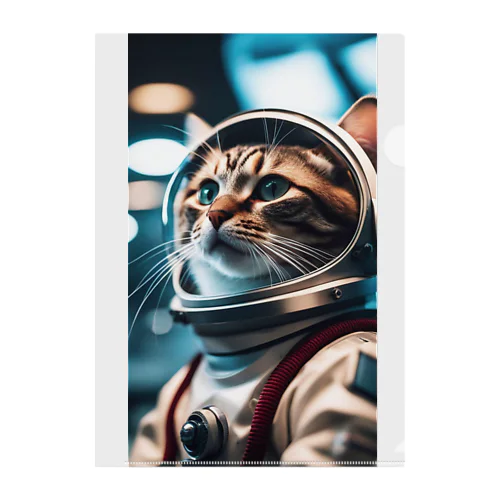 旅立つ宇宙猫 Clear File Folder