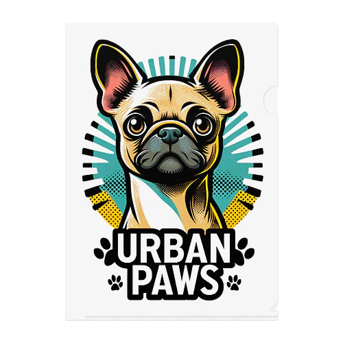 パグチワワ「Urban paws 」 クリアファイル