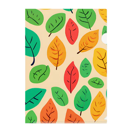 green leaf green Clear File Folder