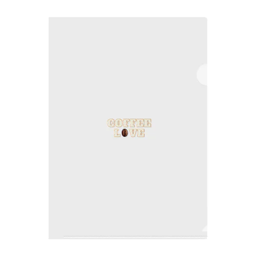 Coffee love ロゴグッズ Clear File Folder