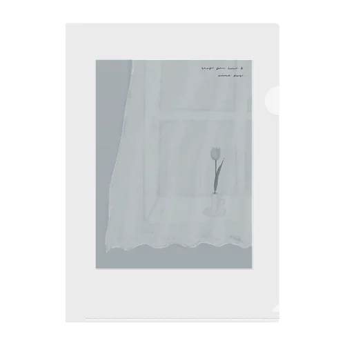 tulipe gris bleu . Clear File Folder