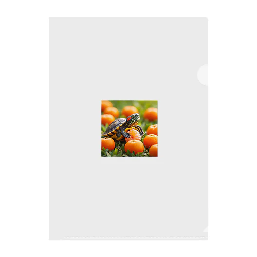 オレンジミドリガメ Clear File Folder