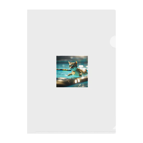 水中のメカット・トライアンフ Clear File Folder