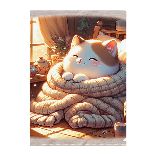 ほのぼのな猫 Clear File Folder