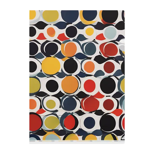 北欧　ドット柄　マリメッコ風　Scandinavian dot pattern Clear File Folder