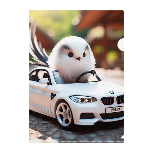 BMWとシマエナガくん クリアファイル