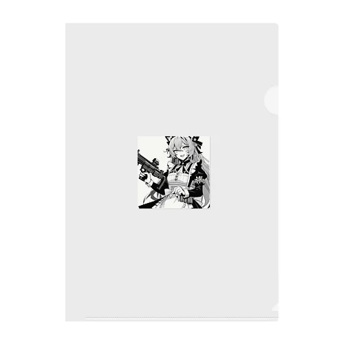 闘う猫メイド🐾1 Clear File Folder